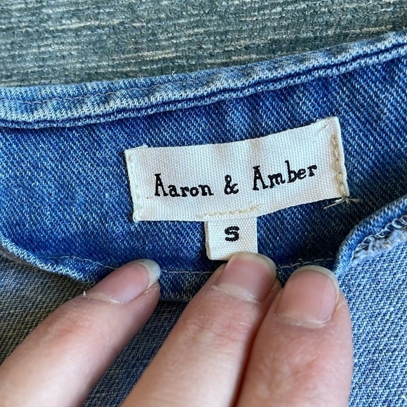 Aaron & Amber Blue Denim Button-Up Vest - Picture 6 of 10